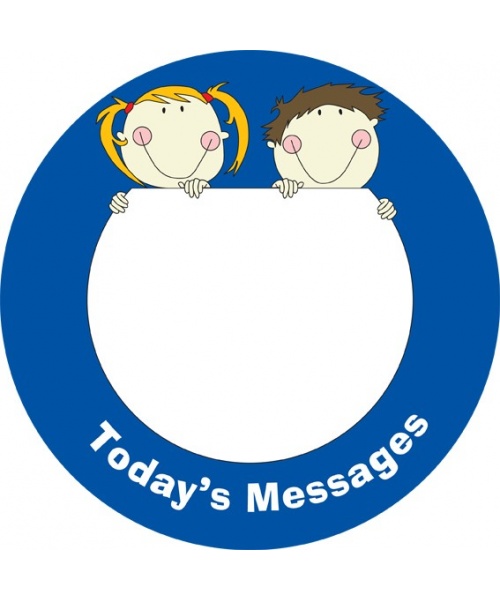 Todays Messages wipeable circle