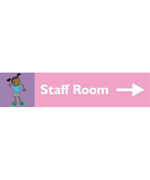 Staff Room Direction Sign