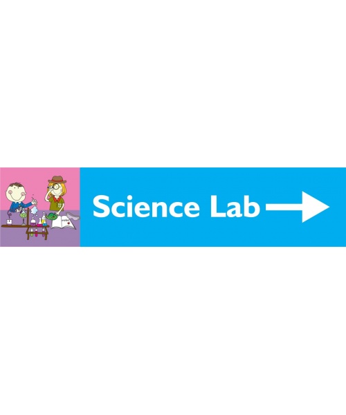 Science Lab Direction Sign