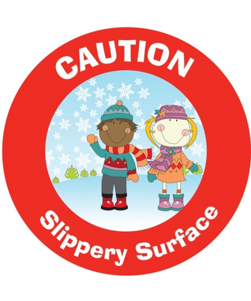 CAUTION Lily & Tim slippery surface circle