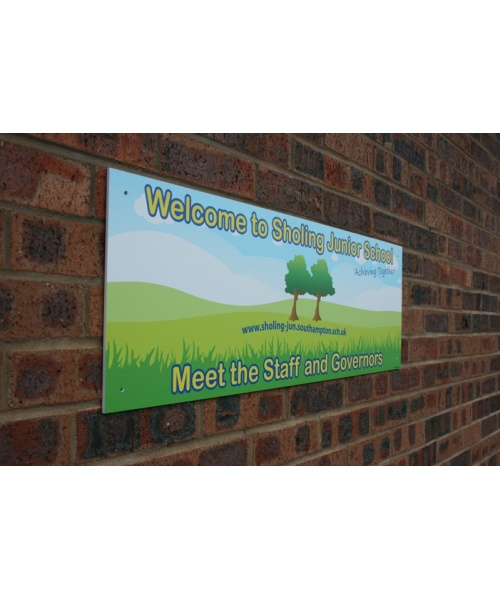 Rectangle School Welcome Sign
