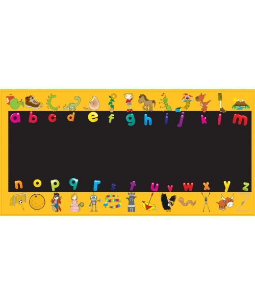 Alphabet illustrated chalkboard