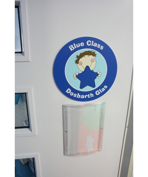 Classroom Circle Blue Door Sign