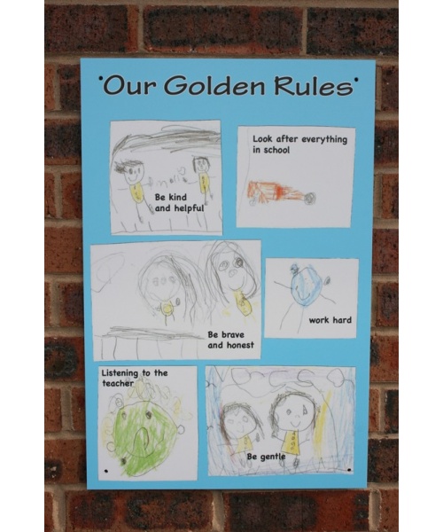 CYO Illustrated Golden Rules Sign