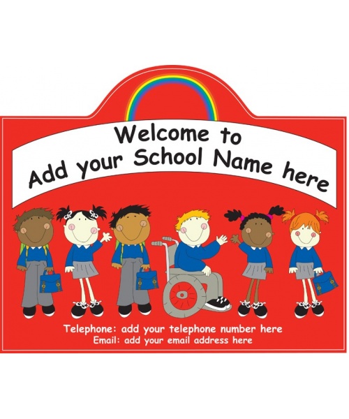 School Frontage Red Sign