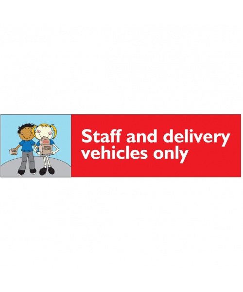 Staff and delivery vehicles sign UD04112