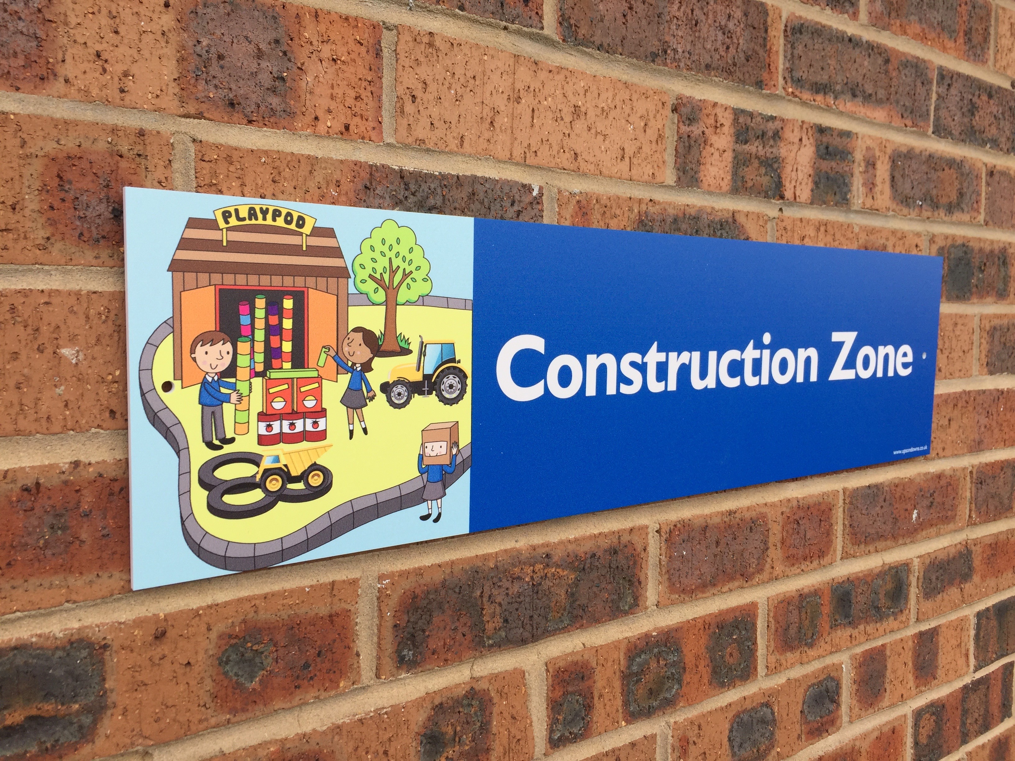 Construction zone sign UD03983 | School Signs, Nursery Signs ...