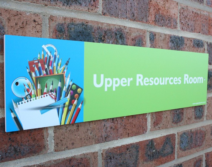 rectangular information sign upper resources room | School Signs ...